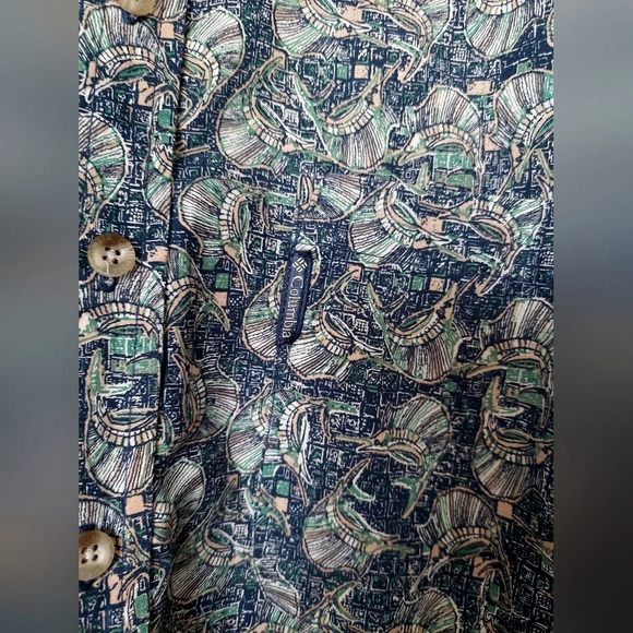 Men's Columbia Button Down Shirt  Fishing Outdoors Marlin Print Size M - Picture 3 of 5